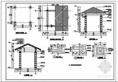 涼亭鋼結構圖